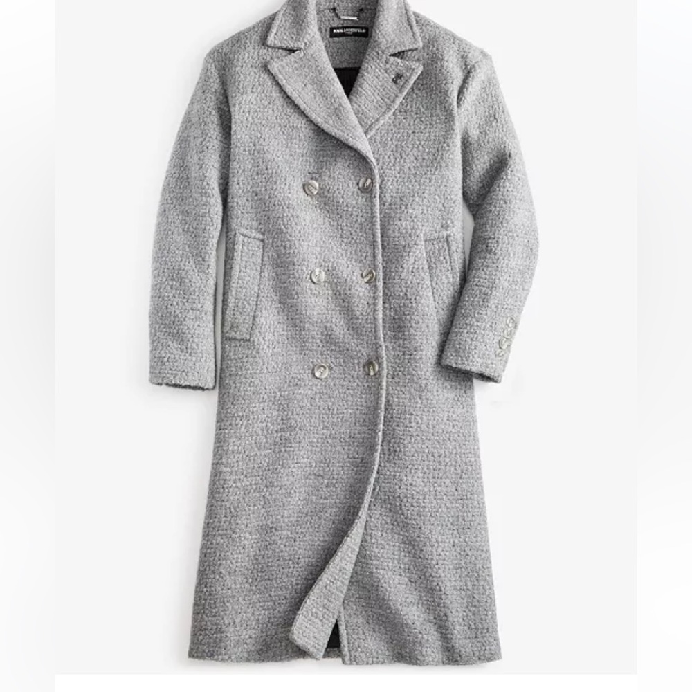 Karl Lagerfled Paris coat.
44” length from center to hem 
Brand New Never Worn